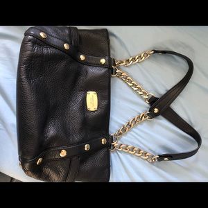 Genuine leather black Michael Kors purse/tote